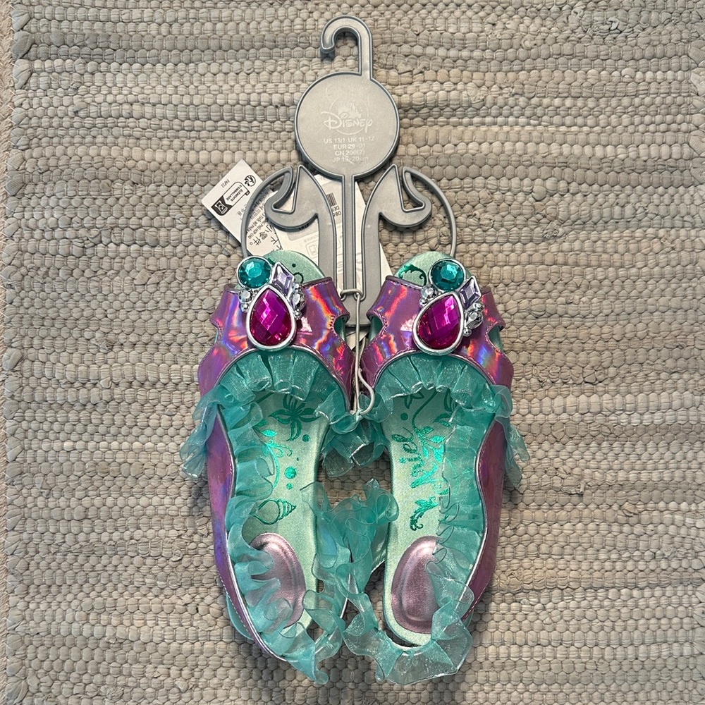 Disney Ariel Iridescent Jewel Dress-Up Shoes - Teal & Purple Accents